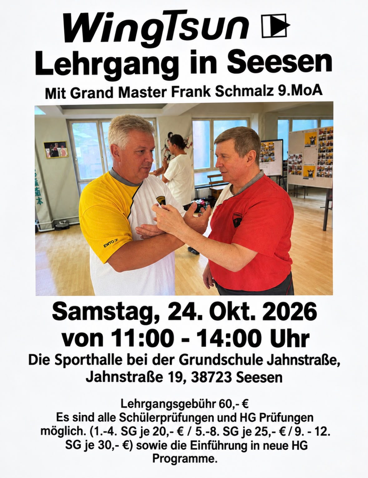 WingTsun Lehrgang 24.10.2026